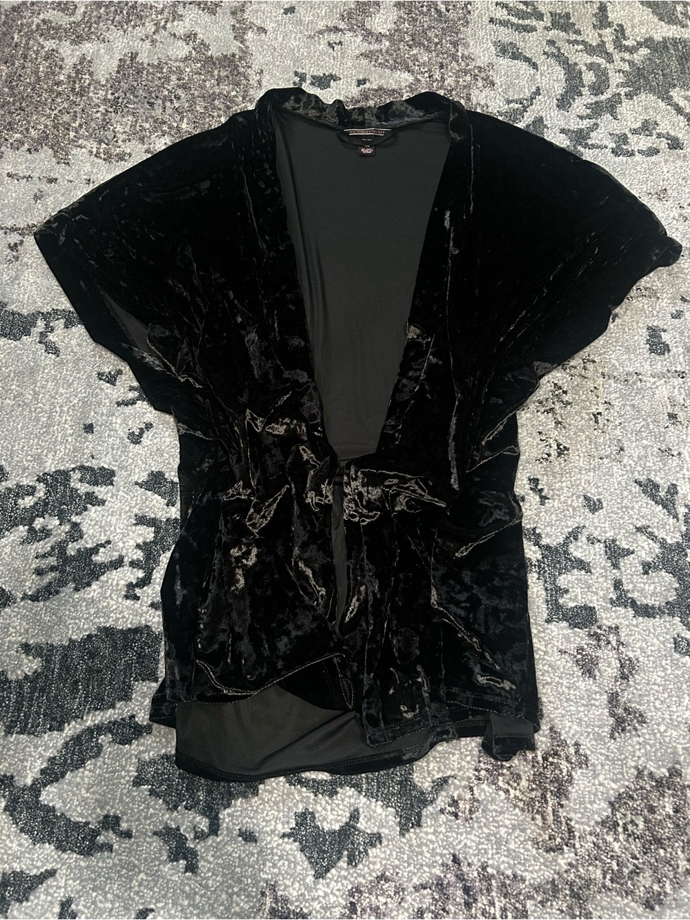 VS Velvet Open-Front Women’s Kimono - Black